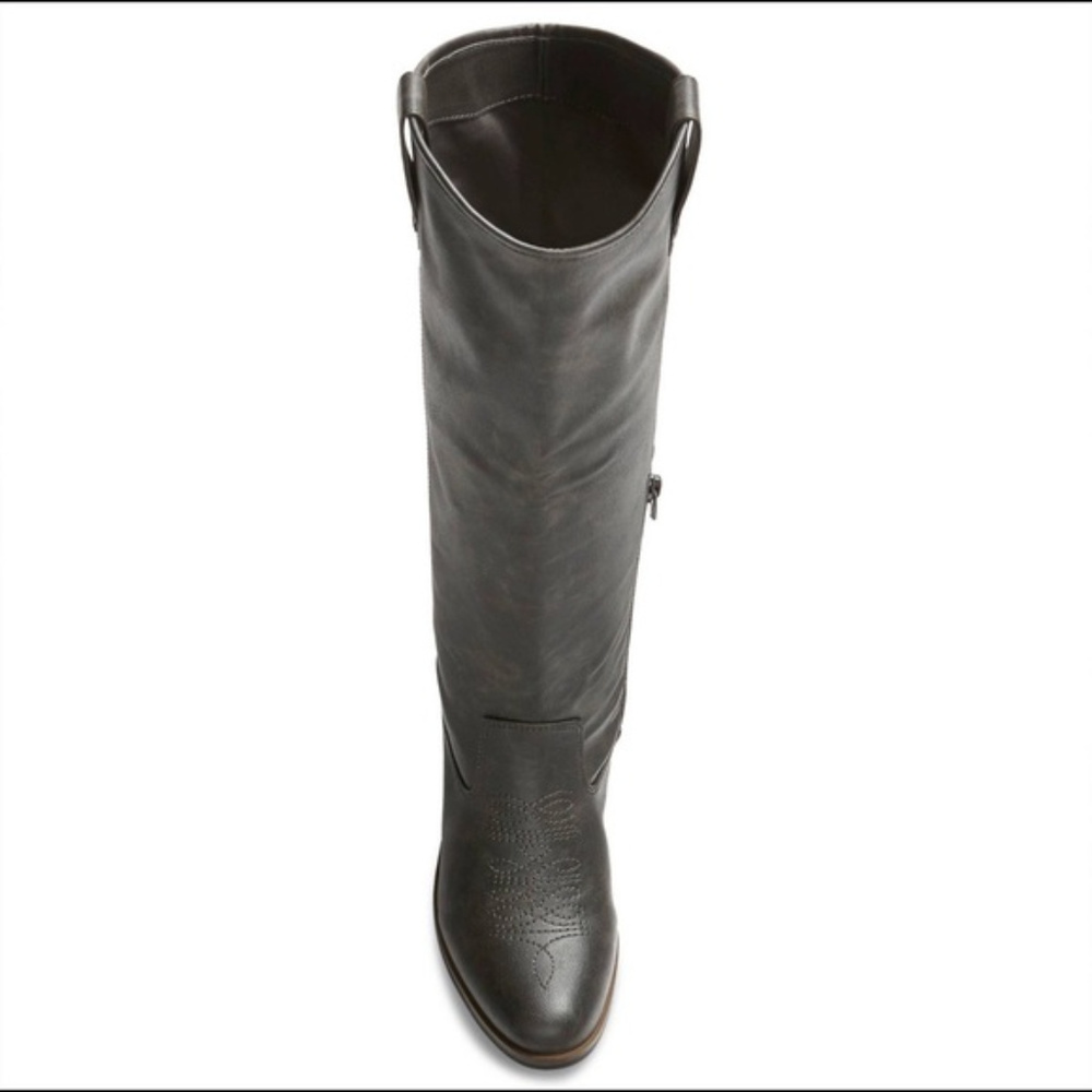 Mossimo Esmeralda Western Cowboy Charcoal Boots - Picture 4 of 7